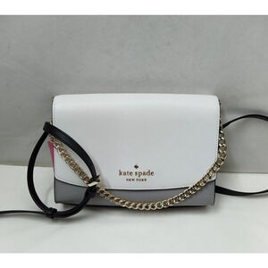 Kate Spade New York Madison Willow White Gray Convertible Crossbody Bag - NWT